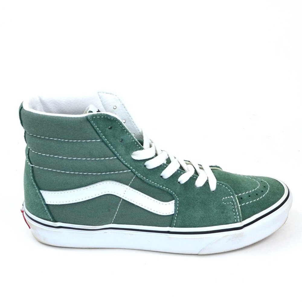 Vans Off The Wall Men's Size 7 Green & White Suede Hi Top Skateboard Sneakers